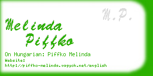 melinda piffko business card